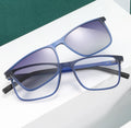 FEROCE ECO Bio TAC Polarized TR Environmental Material Clip on Solid Sunglasses Square Unisex Luxury Shades