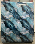UDK Vinyl Glossy Blue Hot Stamping 1.2*3M Self Adhesive Marble Sheet Peel & Stick 3D Wall Sticker for Interior Decoration