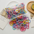 Small Hair Elastics for Girls Soft and Comfy Rubber Bands 100 PCS Hair Ties Multi Color