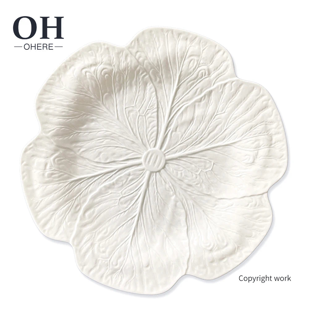 Wholesale Stock Hot Sale Luxury Irregular Porcelain Dinner Plate Ceramic Dinnerware Set Bone China Charger Plates Wedding Rental