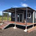 20ft 40ft Prefab Modular Living House Foldable Expandable Container Front Terrace Roof 2/3 Bedrooms Made Sandwich Panel Steel