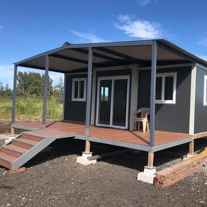 20ft 40ft Prefab Modular Living House Foldable Expandable Container Front Terrace Roof 2/3 Bedrooms Made Sandwich Panel Steel