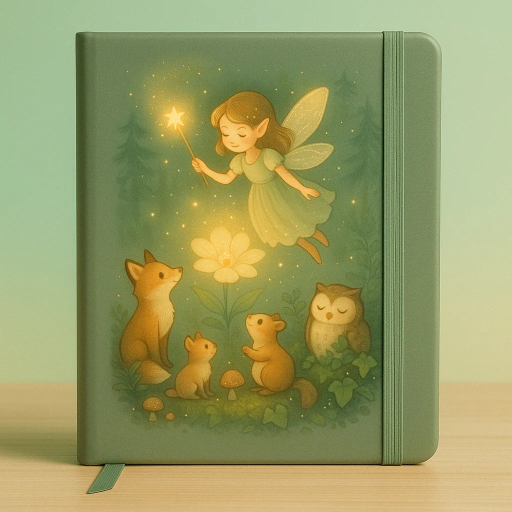 LABON Forest Elf Notebook Fairy Tale Style Journal Magical Woodland Aesthetic Diary for Girls Fantasy Writing and Mindfulness