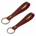 Custom Engraved Crazy Horse Leather Men Key Chain Accessories Blanks Leather Key Chain