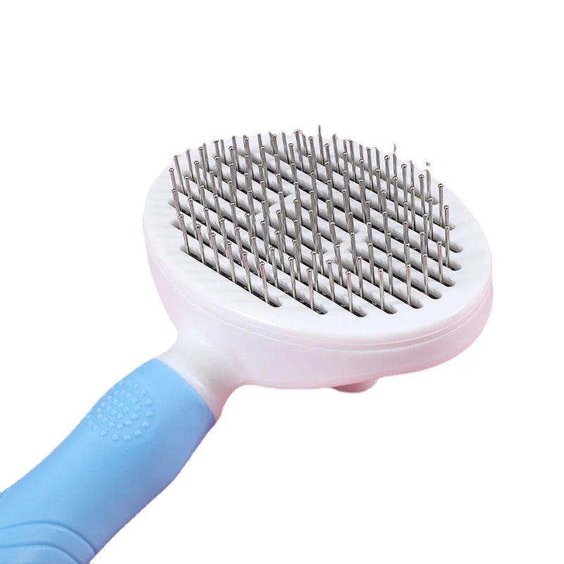 Self Cleaning Slicker Brush for Dogs and Cats Pet Grooming Shedding Brush with Massage Particles Improve Blood Circulation