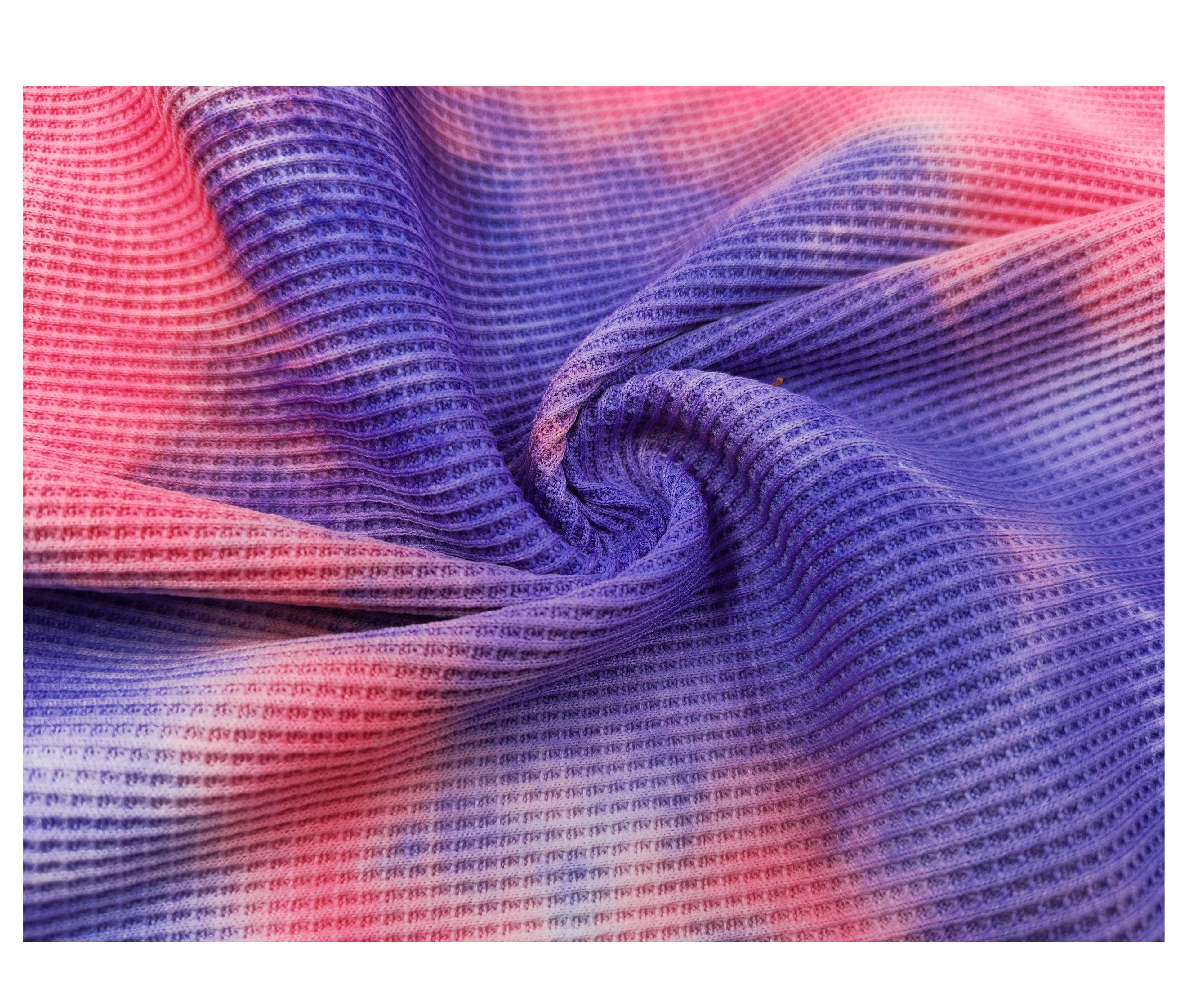 New Product Breathable 100% Polyester Imitation Cotton Waffle Knitted Fabric for Home Textiles and Shoe Cover for Girls Boys