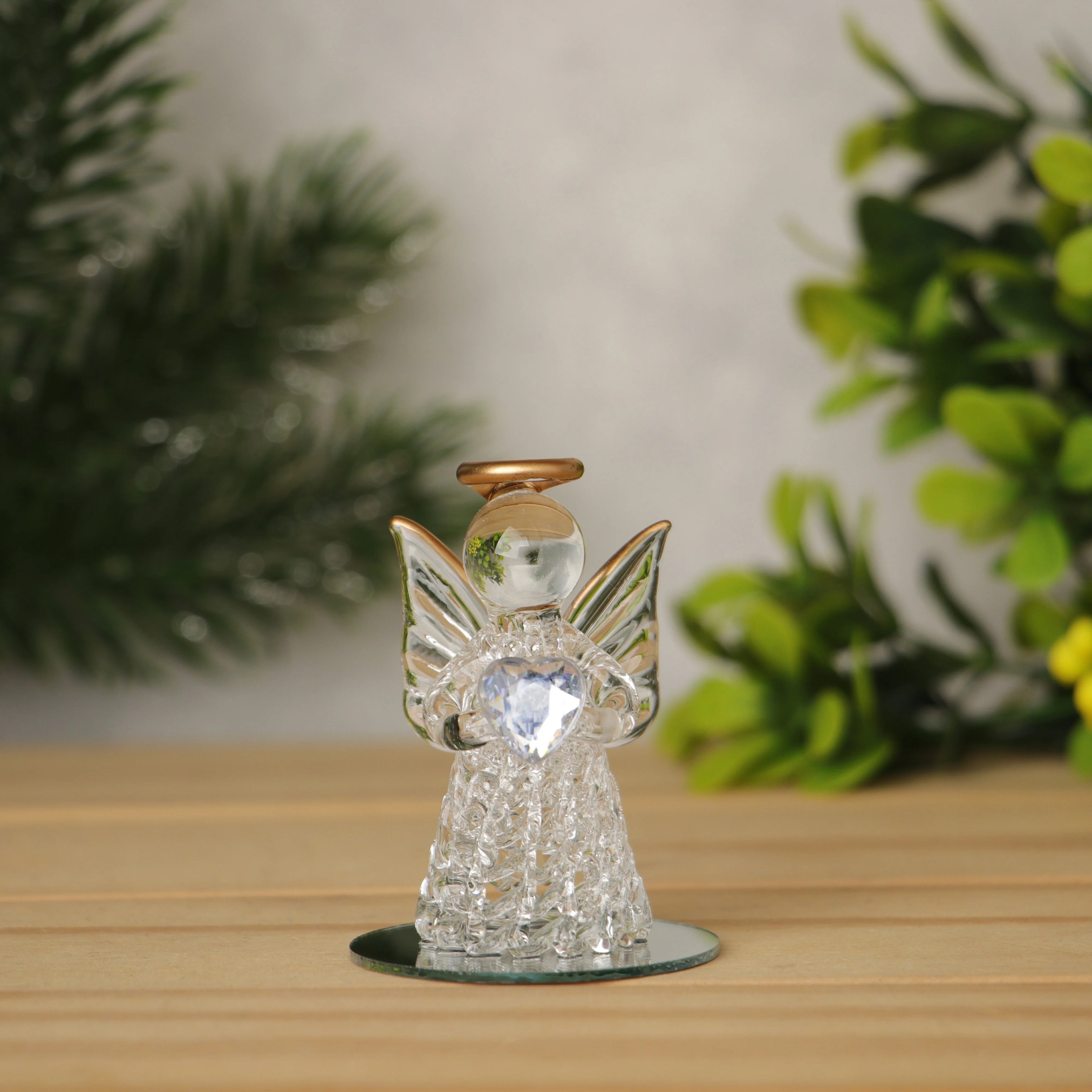 Good Selling Personalized Hand-Crafted Memorial Pewter Ball Christmas Ornament Made in China Gold Greenhouse Glass