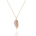 HOYA 925 Sterling Silver Zircon Leaf Necklace Exquisite Diamond Chains Hot Sale Gift for Friends on Birthdays Holidays