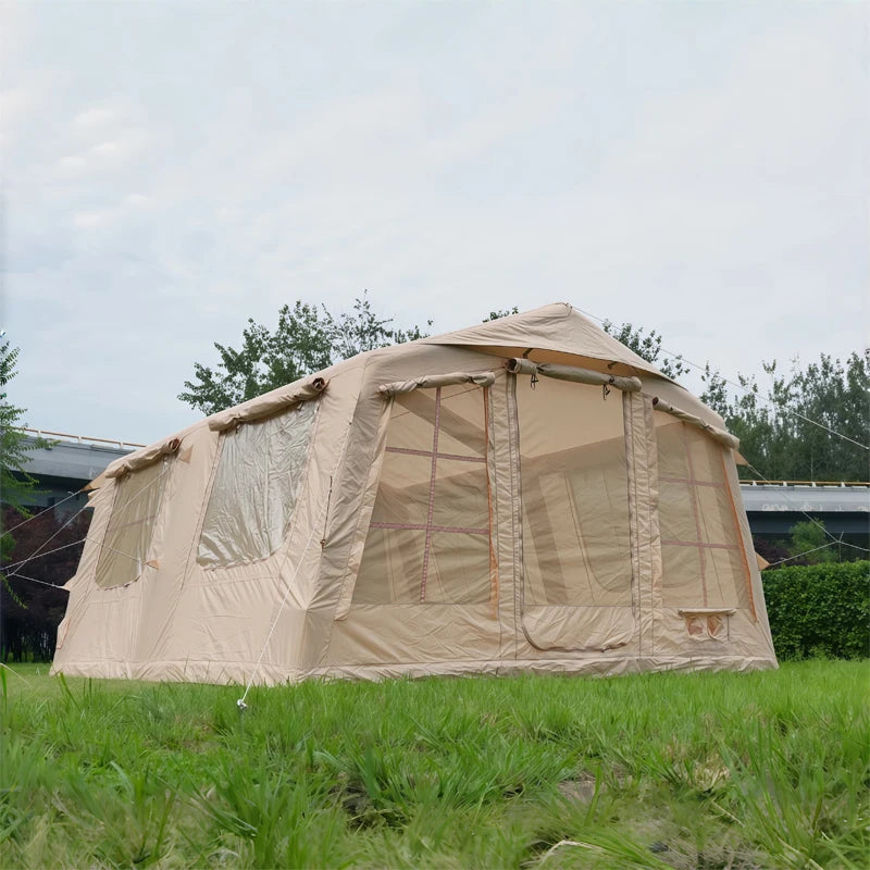 Large 13.68 Size 4 Seasons 6-8 Persons Waterproof Outdoor Inflatable Air House Tent with Skylight for Family Camping