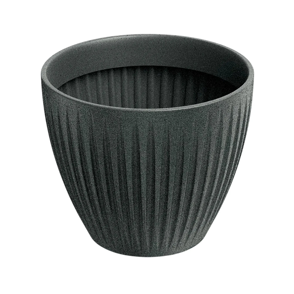 Latia Round Flowerpot 30x25 graphite granite