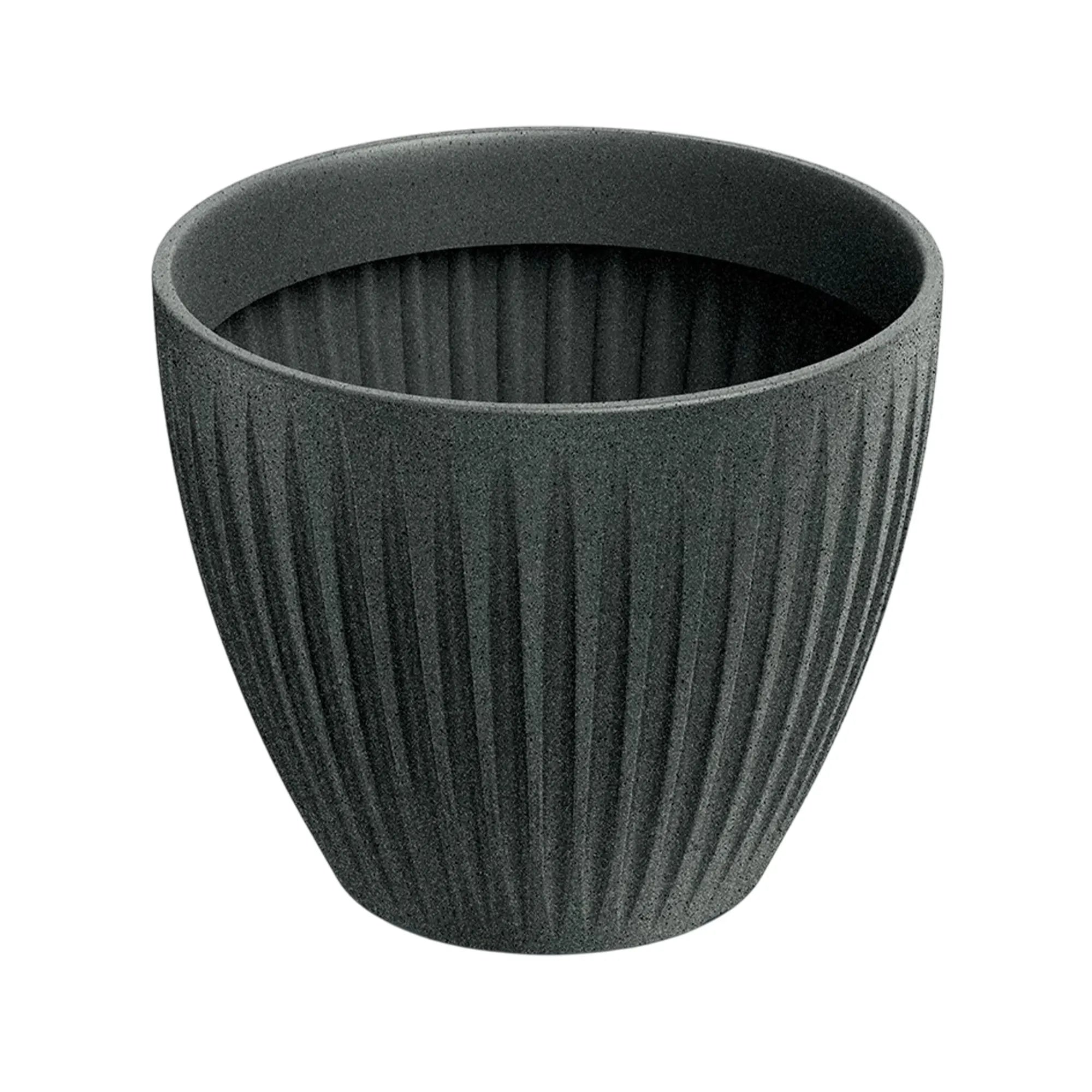 Latia Round Flowerpot 30x25 graphite granite