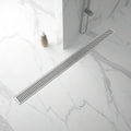 NEODRAIN 32 Inch Square Slot Floor Drain Cover Stainless Steel Bathroom Drain Material for Direct Drainage Dropship From USA