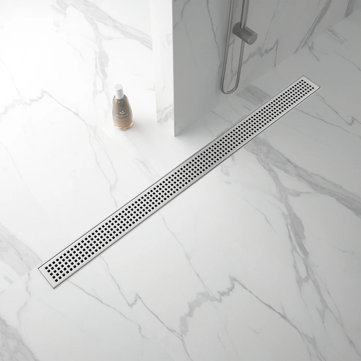 NEODRAIN 32 Inch Square Slot Floor Drain Cover Stainless Steel Bathroom Drain Material for Direct Drainage Dropship From USA MegaBDM