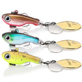 3D Eyes Sinking Metal Lures Fishing Vib Spinner Bait Rotating Spinner Lure