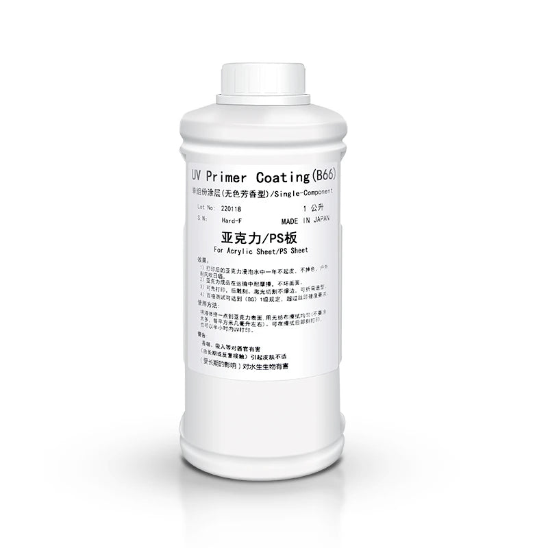 Hot Sale UV Base Coat 1000ml Metal/Glass/Acrylic UV Primer Coating for UV Flat Printer for Helping UV Ink Adsorption