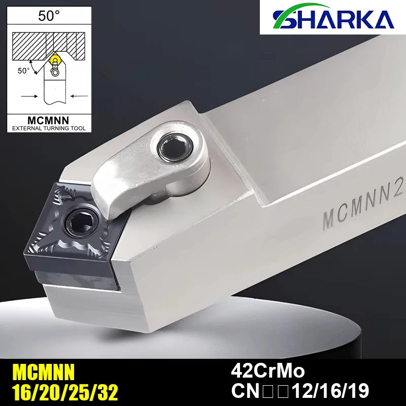 SHARKA MCMNN External Turning Tool Holder Lathe Carbide tool MCMNN1616 MCMNN2525 MCMNN3232 tool bar