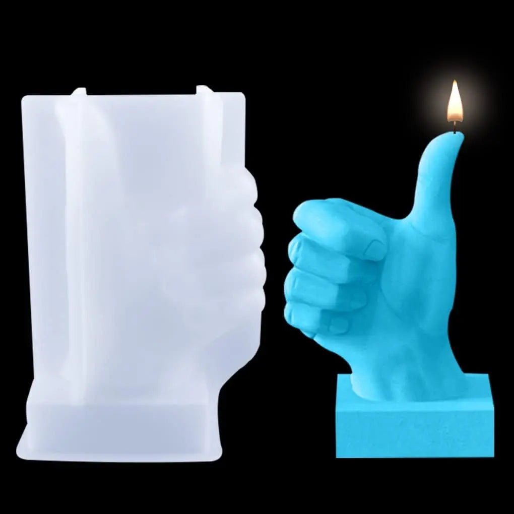 Thumbs up Gesture Candle Moldd Finger Silicone Mold for Soap Candle Making Plaster Sculpture Craft Home Decor