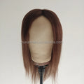 Stock Indian Hair Brown 16inch Natural Wave 120% Density Mono Base with PU Topper for Thin Hair Women Wholesale MegaBDM