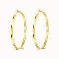 Hot Sale Trendy High Quality Big Circle Earring Simple Gold Color Brass Hoop Earrings Jewelry for Women