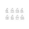 Fashion Jewelry Stainless Steel DIY Creative Number 11/12/13/14/15/16/17/18 Charms Pendant Jewelry Accessories