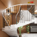 Stylish wrought iron stair railings for staircase renovations. Durable elegant and perfect for modern or classic homes.