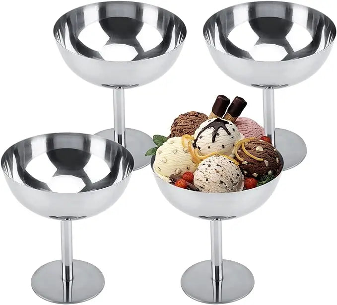 Quality Reasonable Price Ice Cream Cup for Party Bar Home Stainless Ice Cream Cup for Fruit Ice Cream