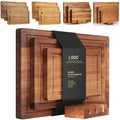 Factory Price Customized Kitchen Accessories Solid Acacia Wood Cutting Board With Juice Groove Wooden Chopping Boards Set Wooden MegaBDM