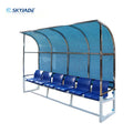 SKYJADE-B6 300*100*200cm Soccer Stadium Bench with Shelter 6 Seats Bench for Substitute Players Court Equipment