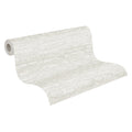 Made in Germany - Wallpaper rolls Stone Look White Light Grey - Non Woven Vinyl - Wallpaper Stone for Walls - 1005 x 053 m