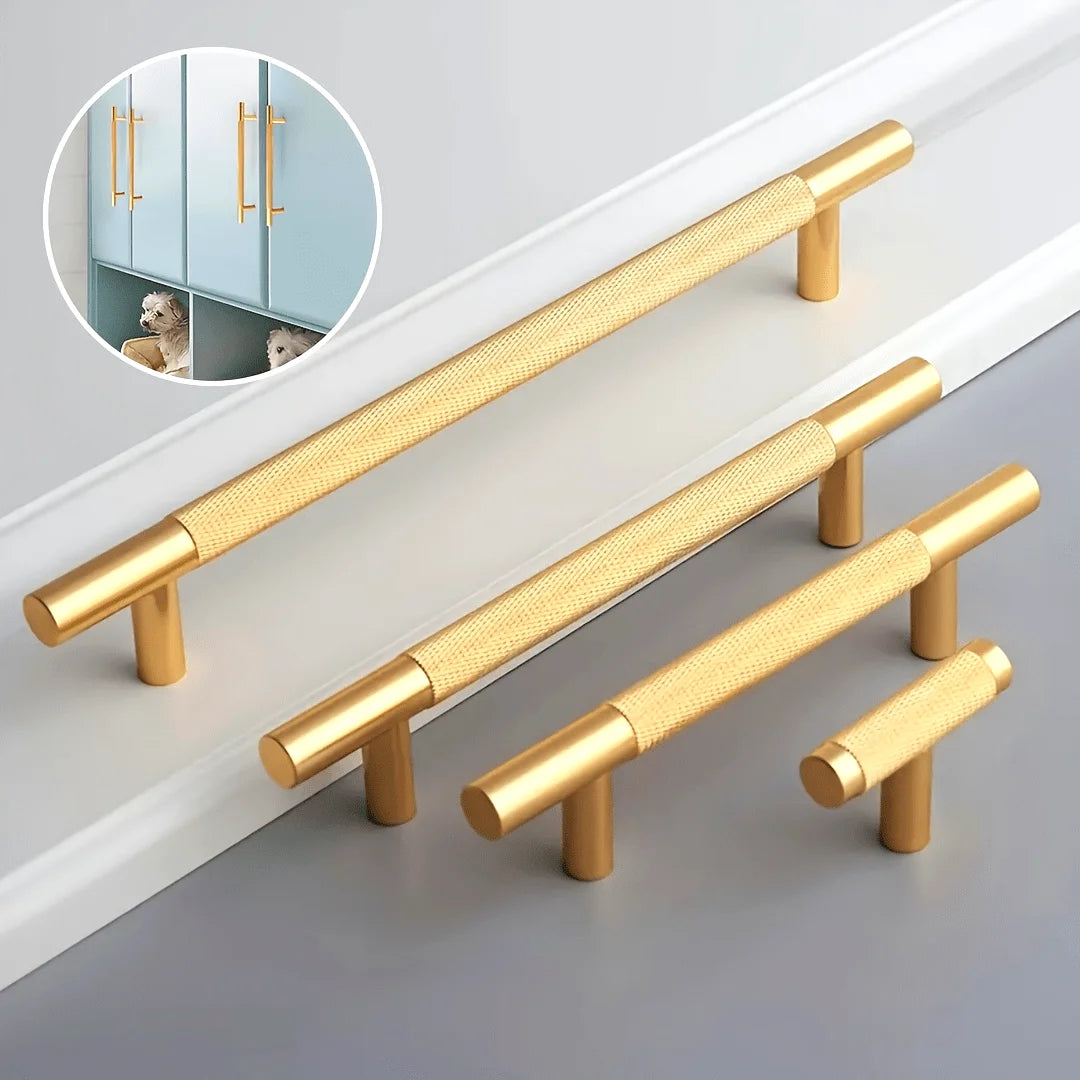 Kitchen Door Handles Brass Aluminum Cabinet Furniture Pull Handles Knobs Hardware 128mm Matt Black Drawer Handles