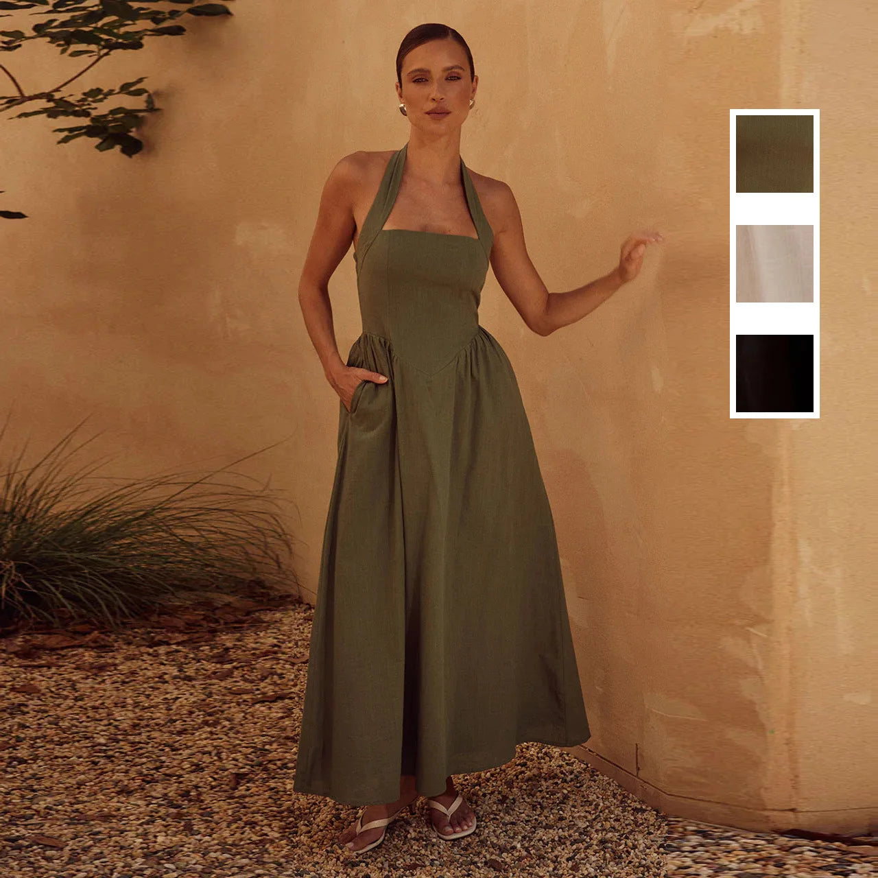 Summer Clothes for Women New Women's Fashionable and Elegant Halter Backless Dress Dress for Women Online Wholesale Supplier