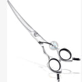 Dog Grooming Scissors 6.5 Inch 30 Degree Curved Blade Light Weight 30 Degree Curved Steel Pet Shears for Face & Paws Trim