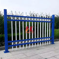 Zinc Steel Fence Panels Galvanized Metal Garden Yard Outdoor Slat Fence Panels Black Curved Steel Construction
