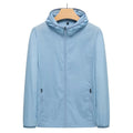 Men Windbreaker Jacket Lightweight Water Resistant Comfortable Fit With Elastic Cuffs for Hiking