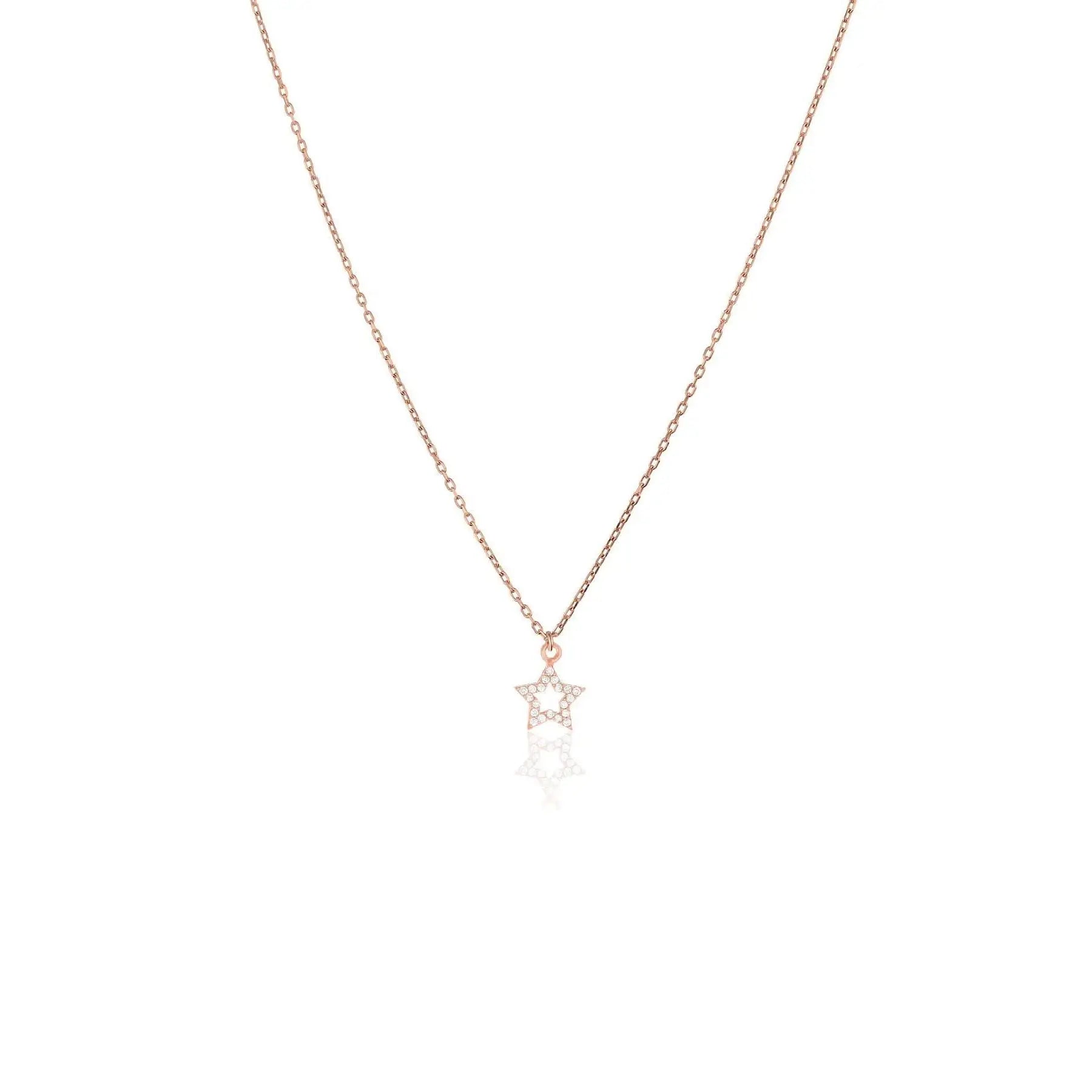Azuris 925 Sterling Silver Mini Star Pendant Necklace Fine Jewelry Turkey Origin