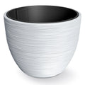 White flower pot with reservoir FURU collection 56.9 x 56.9 x 44.5 cm capacity of 92 L.