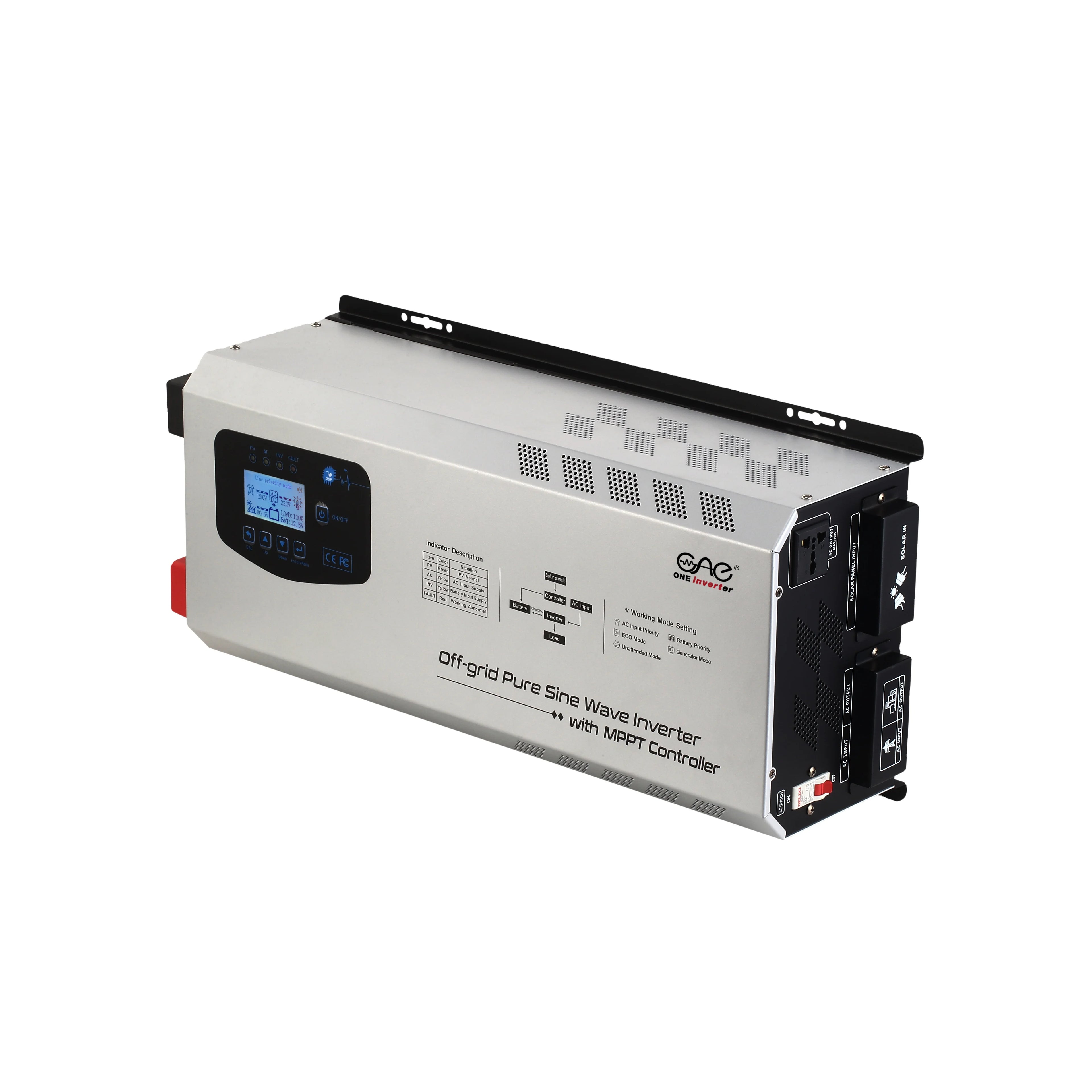 Solar Charge Controller Inverter Pure Sine Wave Output 80A 100A for Solar System