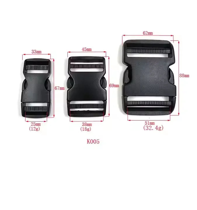 Factory Direct Sales Double Adjustable Plastic Side Release Buckle for Tactical Belt Reflective Belt Plastic Buckle for Bag