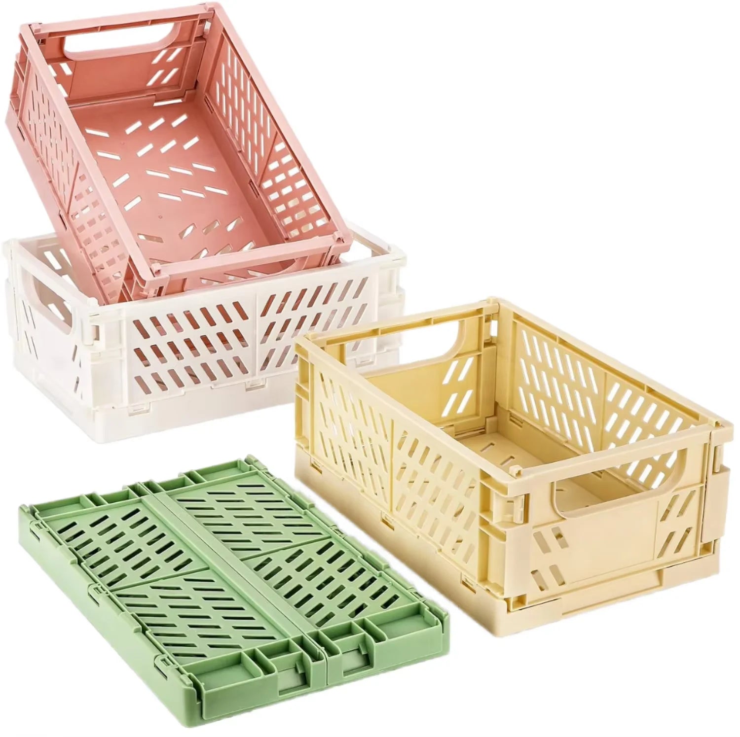 Wholesale Customized OEM ODM Modern Office Organizer Eco-Friendly BPA Free Stacked Collapsible Foldable Storage Crate