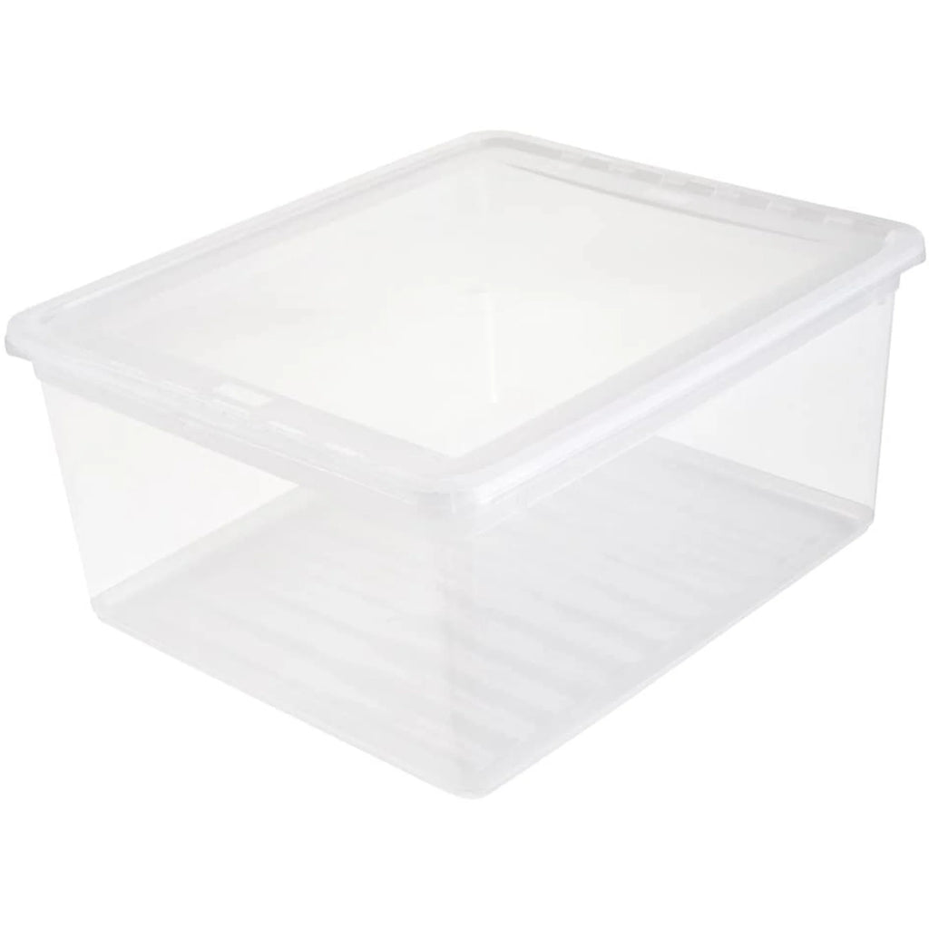 Storage boxes Plastic Natural Transparent 39 x 33.5 x 18 cm