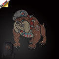Low Quantity Order Heat Transfer Rhinestones Branded Designs Bulldog Rhinestone Iron on Designer Logos