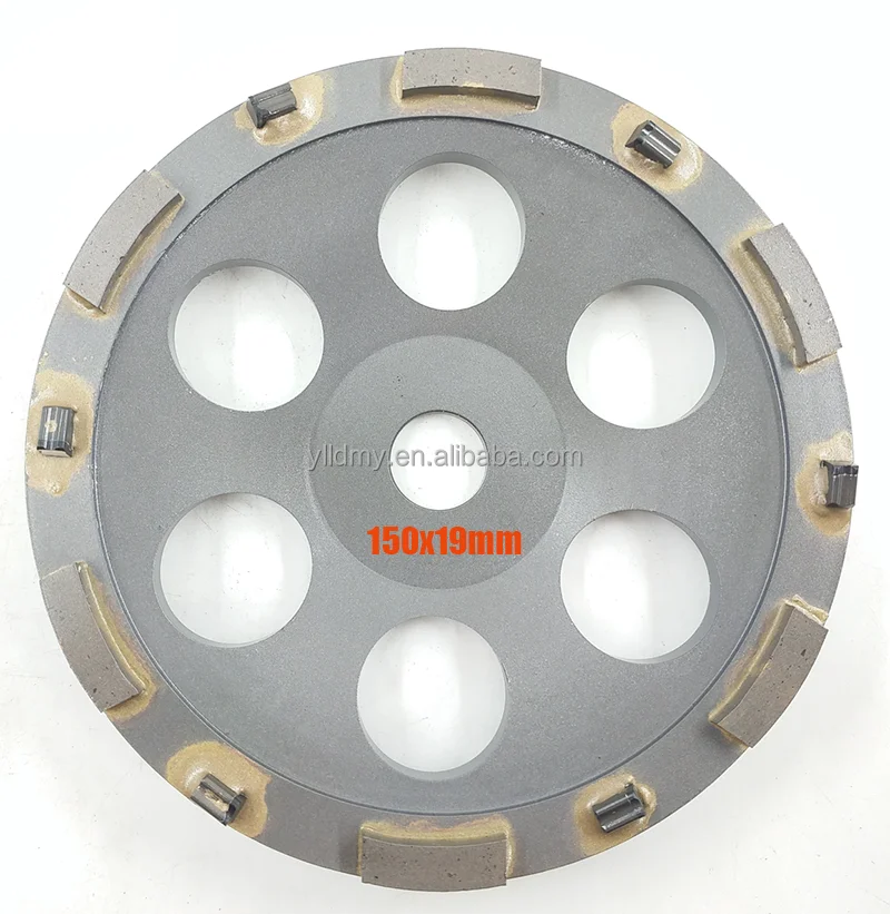 150mm Diameter 19mm Bore PCD Diamond Cup Wheel for Concrete Floor Epoxy Removal Compatibe with HILTI Angle Grinder