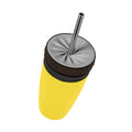 Portable 300ml Coffee Mug with Twist Lock Lid Classic Style Coverless and Non-Spill for Outdoor Travel Includes Straw