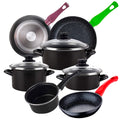 MAGEFESA Kenia 7-piece cookware set in vitreous enamelled steel with frying pans (20/24/28 cm) SAN IGNACIO Jolie in forged
