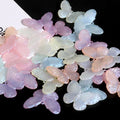 Jelly Models Colorful Butterflies Necklace Pendant Setting Cabochon Blank Jewelry Making Accessories Cabochons