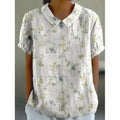 2025 New Spring/Summer Women's Pullover Crew-Neck 3D Printed Short-Sleeve T-Shirt for Foreign Trade