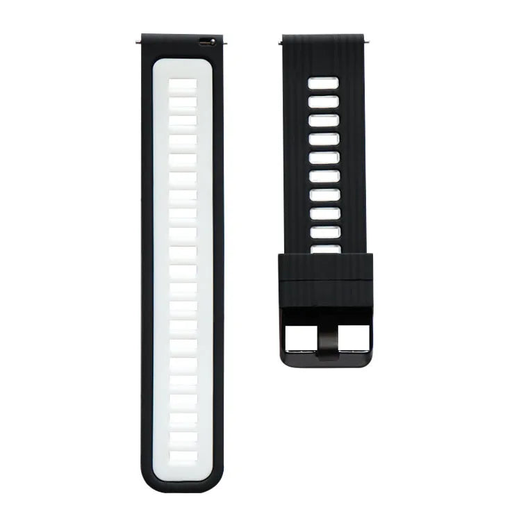 20mm 22mm Two Color Adjustable Comfortable Silicone Watch Band Quick Release Strap for GT3 Smart Watch Replacement