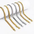 Wholesale Stainless Steel Flat Gold Snake Chain Necklace 18k Gold Customized Snake Chains Necklace for Sale