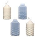 Cylindrical Wavy Chinese OEM Customized Pillar Silicone Candle Moulds in Good Quality for Soap Candle Bake Making