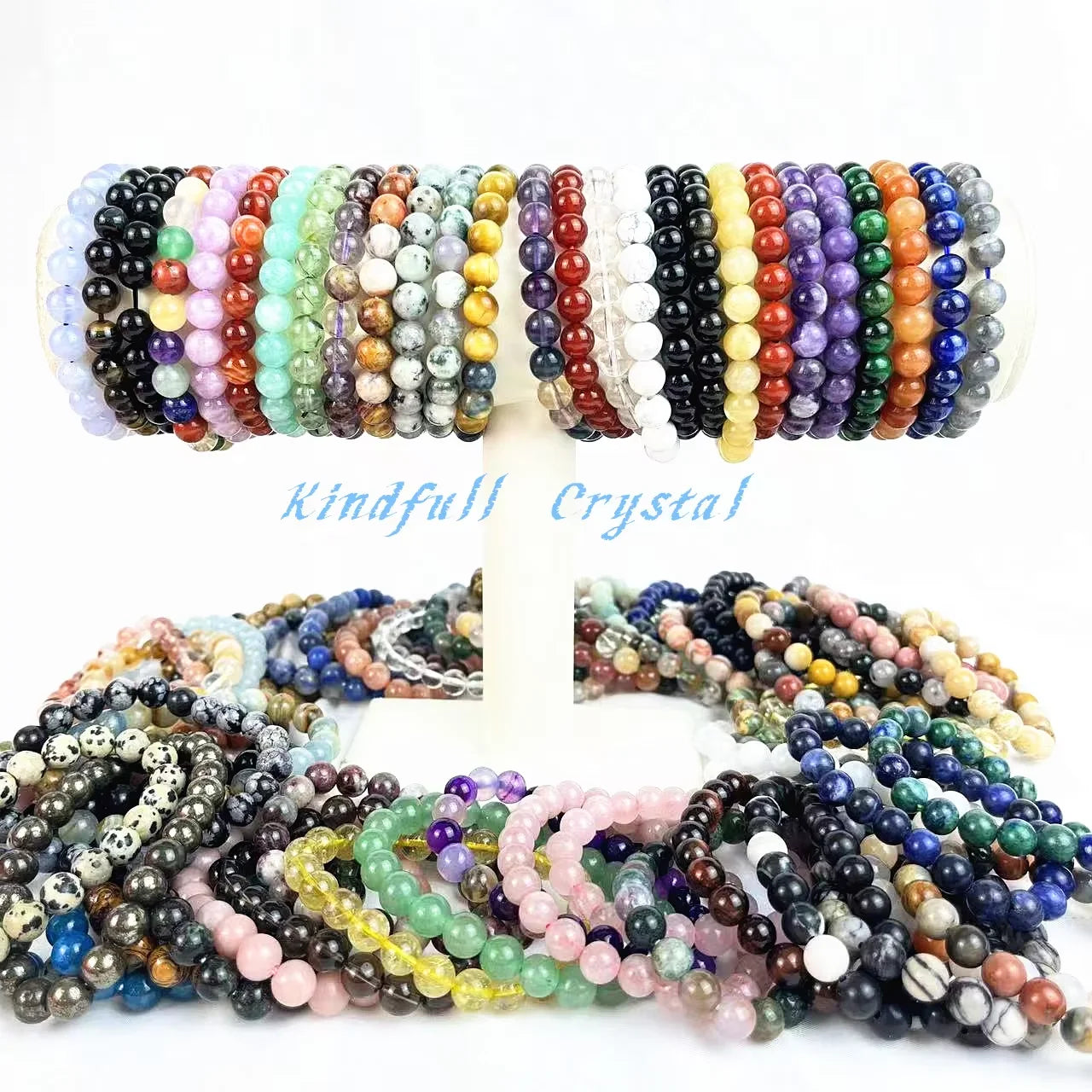 Huiying Hot Sale Natural Stone Handmade Genuine Crystal Healing Gemstone Beaded Stretch Bracelets Jewelry Gift
